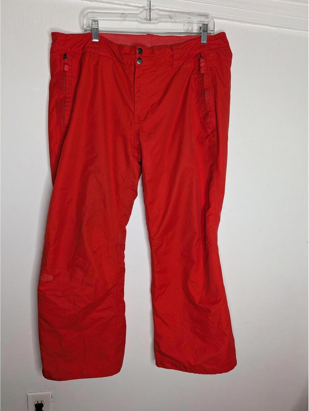 The North Face Snow Pants Womens XL Red HyVent Waterproof Ski Winter Snowboard